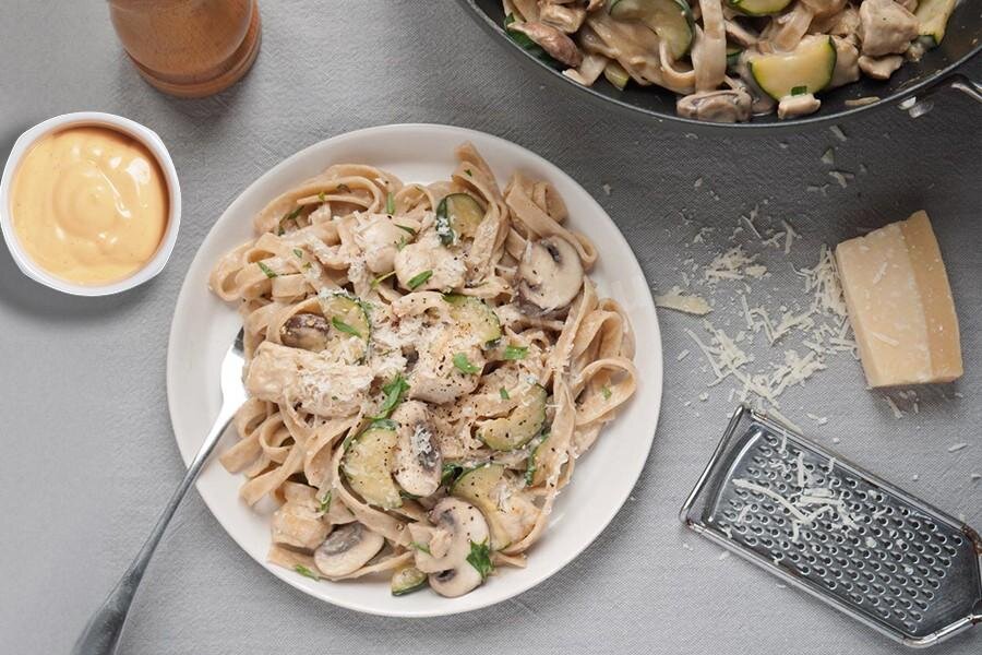 Фарфалле с грибами и сливочным соусом, пошаговый рецепт на ккал, фото, ингредиенты - Faberlic