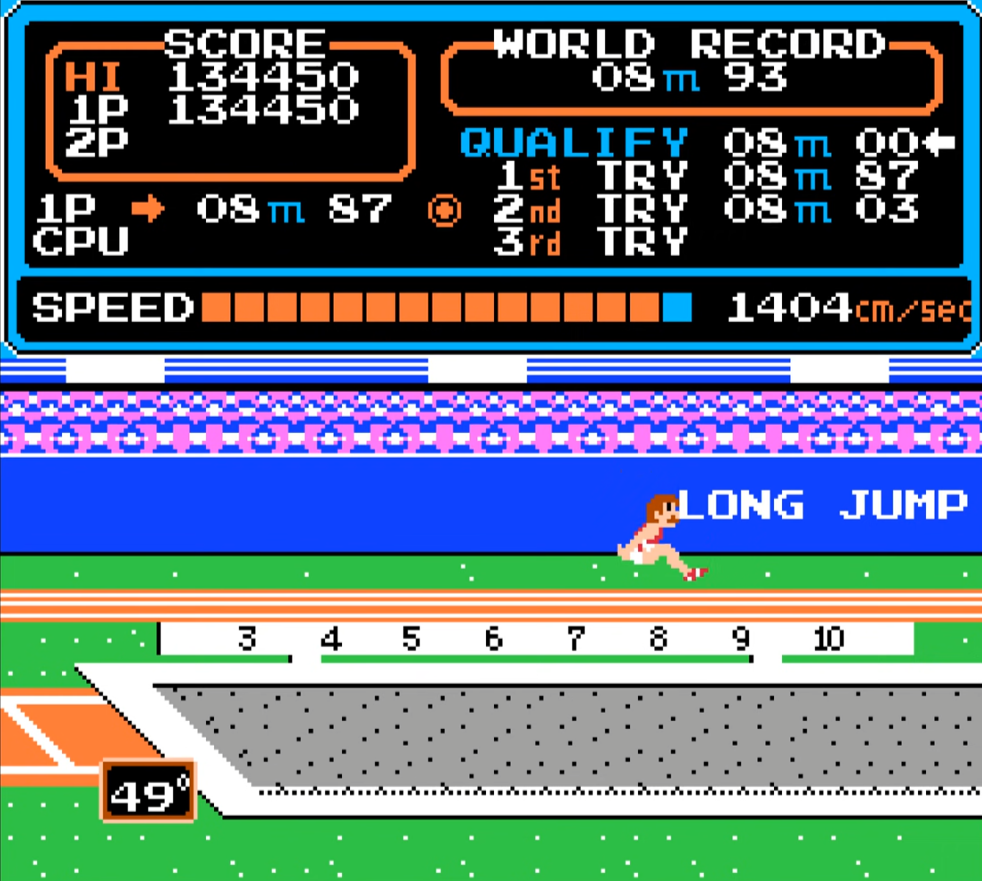 Track and Field на Денди