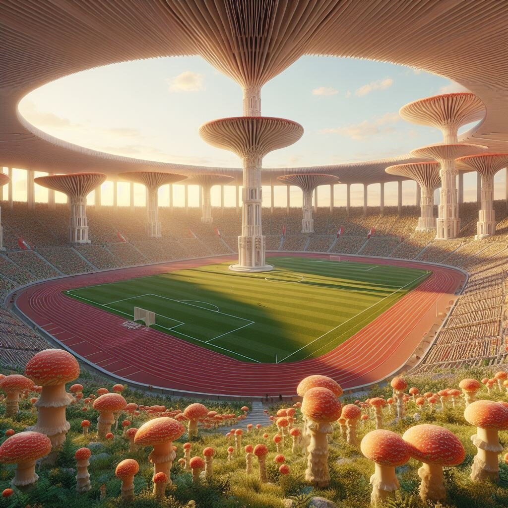 Предположение нейросети о том, как мог выглядеть центральный зал храма 