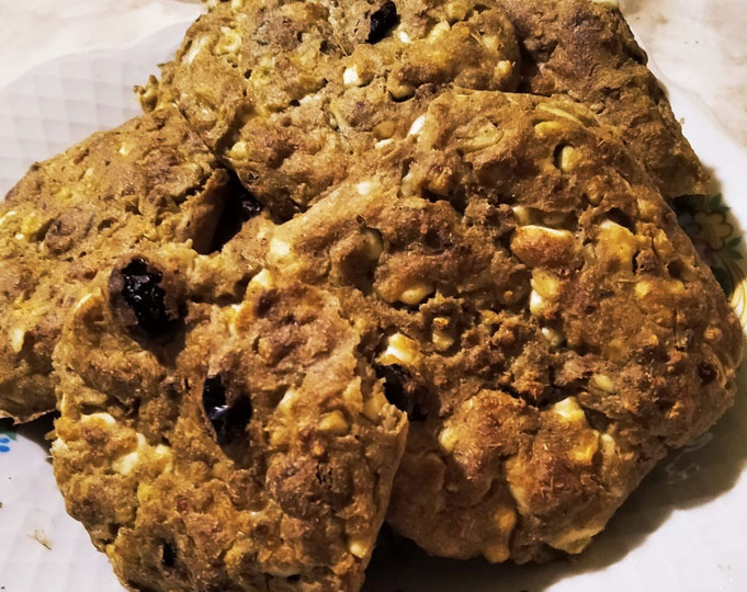 Творожное печенье с молотыми овсяными хлопьями