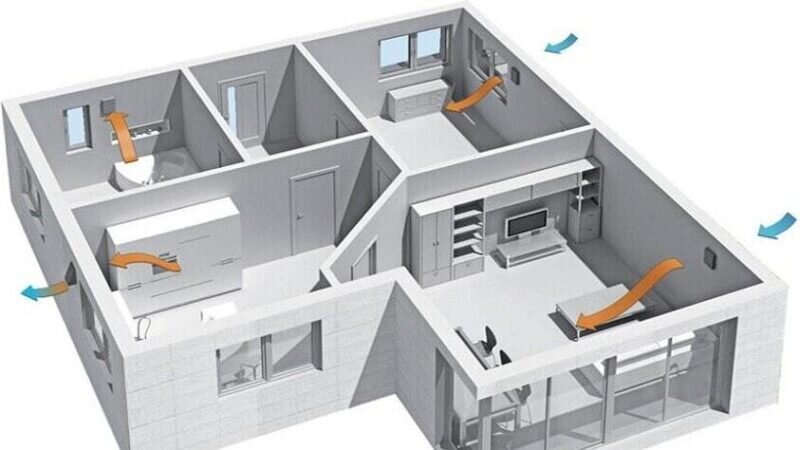  Работа естественной вентиляции в квартире