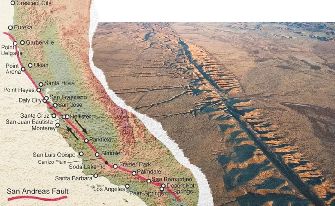 Разлом тектонических плит сша. Лос Анджелес разлом Сан андреас. Разлом Сан-андреас в Калифорнии глубина. Разлом Сан-андреас (США, 2015 Г.). Глубина разлома Сан-андреас Калифорния.