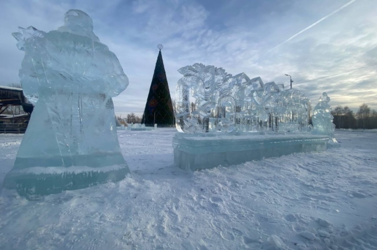    В Красноярске на техобслуживание закрыли ледовый городок в Татышев-парке