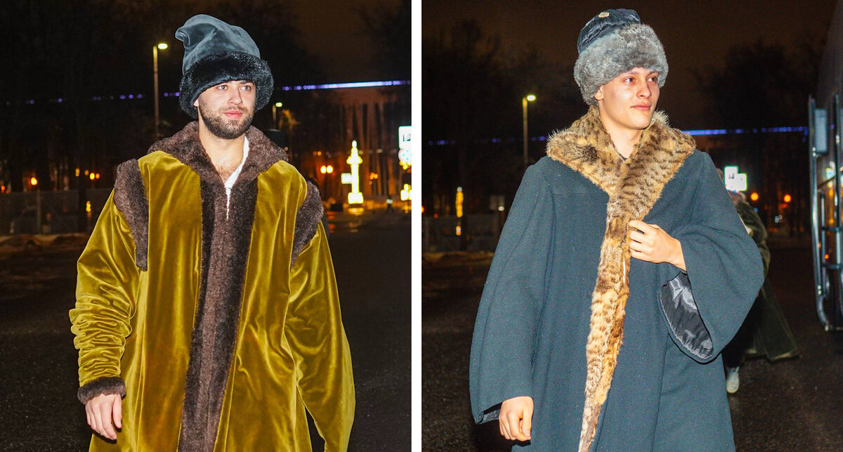 Хоккеисты Спартака в национальных костюмах  