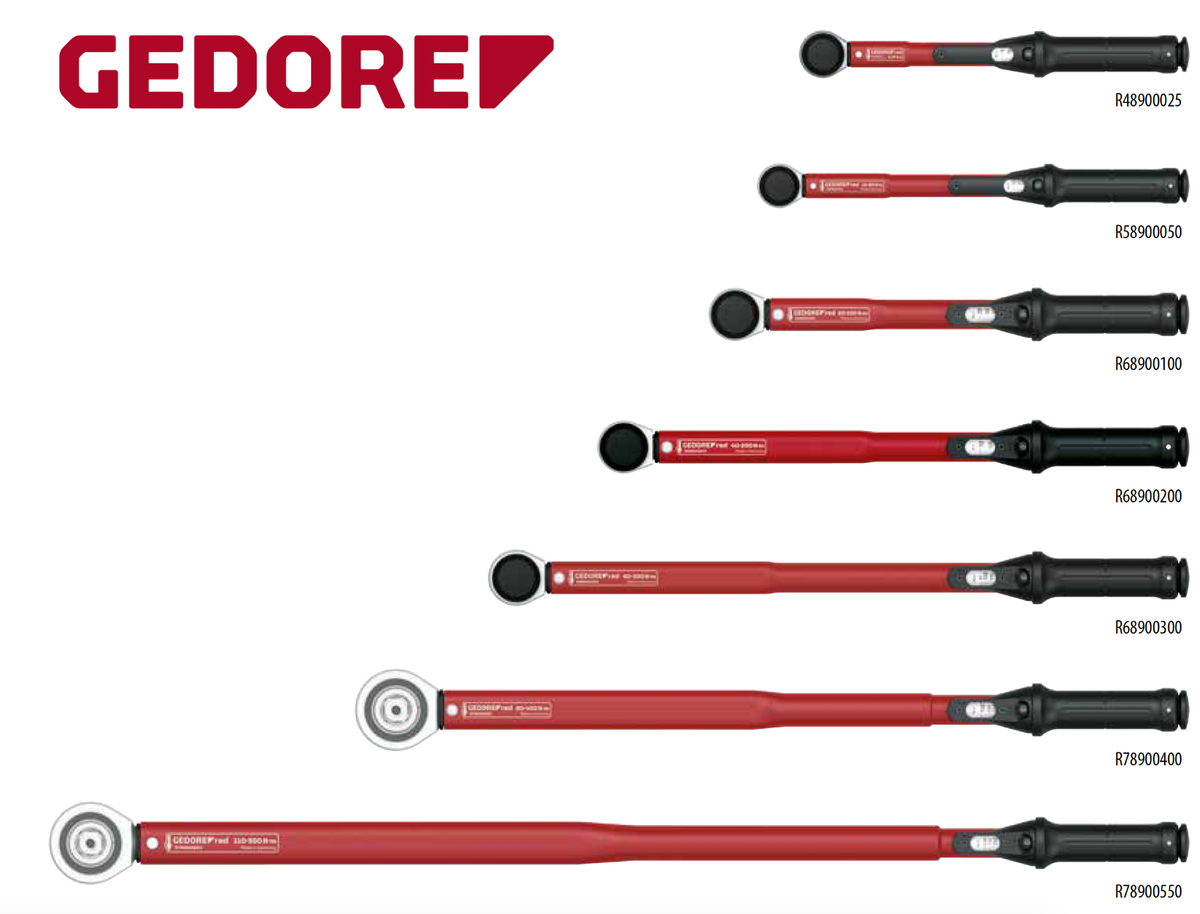 Рис.2. Модели динамометрических ключей Gedore Red.