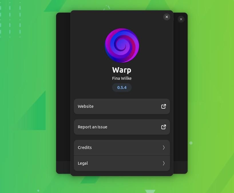 Warp приложение