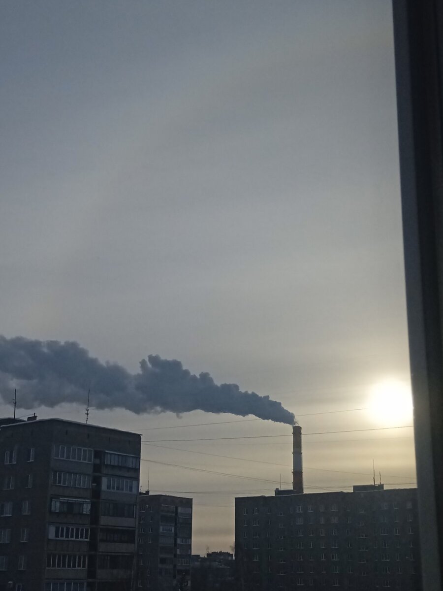 Полоска гало растянулась от середины левого края фотографии до правого верхнего угла (увеличьте фотографию и затемните её, Вы увидите радужную полоску). На правом краю видно Солнце.