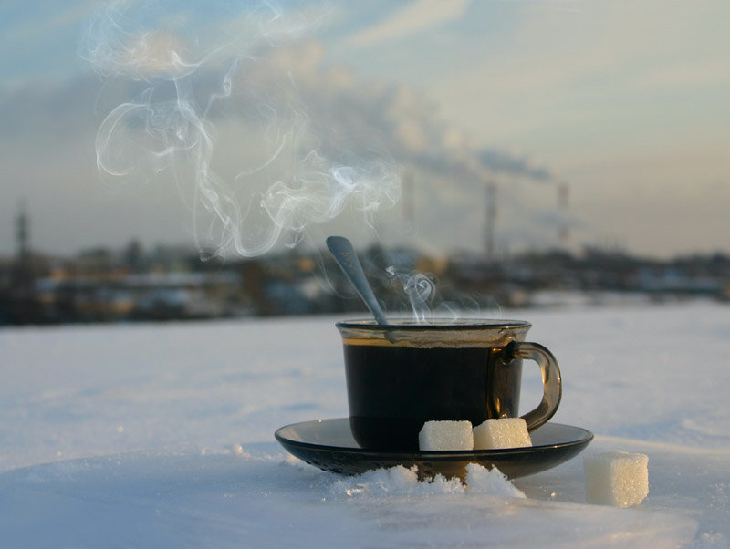 Тепло в морозный день. Чашка чая на снегу. Чашка кофе на снегу. Кружка чая на снегу. Снежное утро.