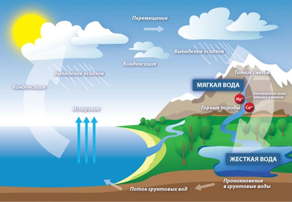 Мягкая вода жесткость. Образование жесткости воды в природе. Круговорот воды в природе. Образование жесткой воды в природе. Жесткость воды и круговорот воды в природе.