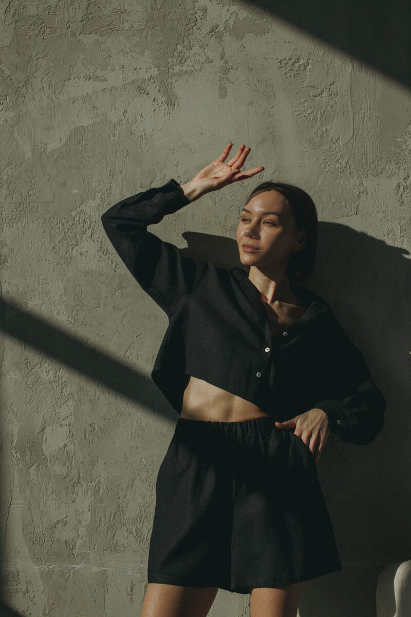 Рубашка из 100% умягченного льна QUALITY 