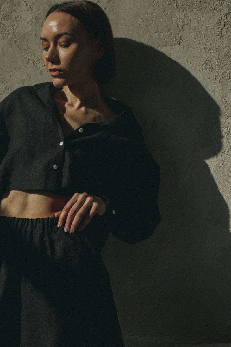 Рубашка из 100% умягченного льна QUALITY