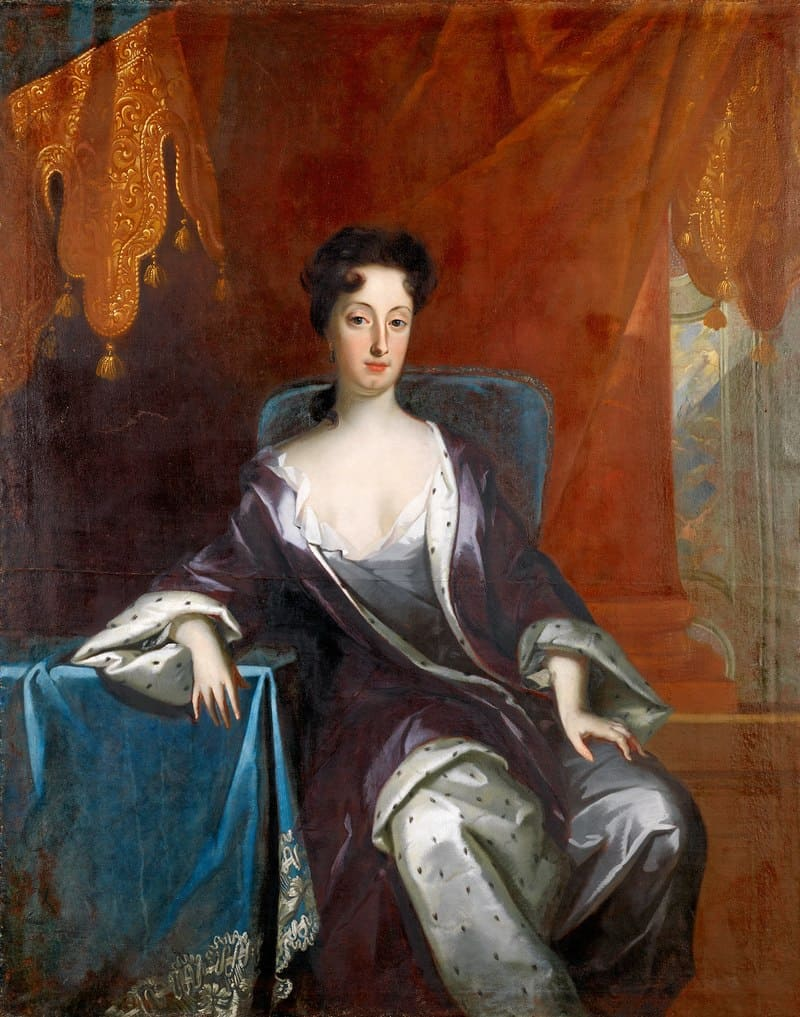 Гедвига-София Шведская (1681 г. - 1708 г.) - старшая сестра Карла Двенадцатого, бабушка императора Петра Третьего. Художник Давид фон Крафт.