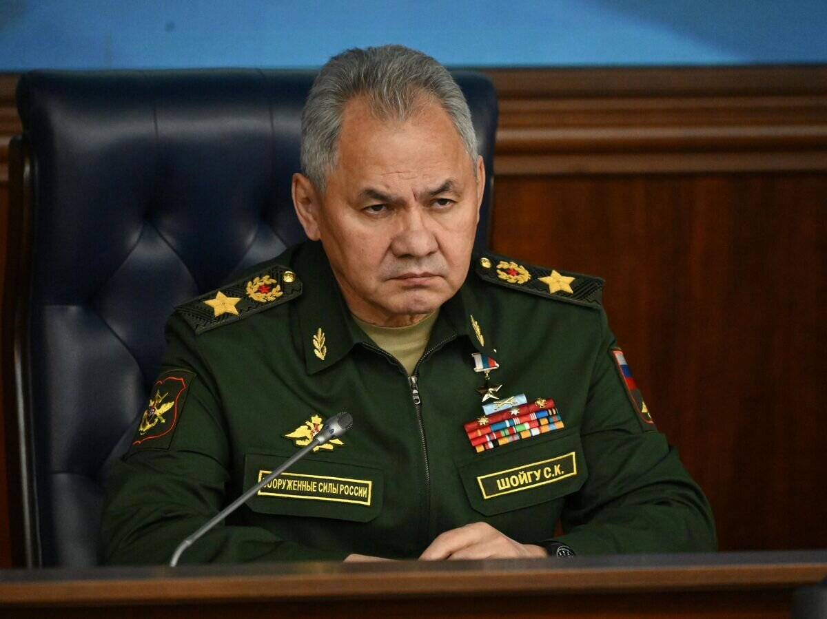    Министр обороны РФ Сергей Шойгу на расширенном заседании коллегии Министерства обороны в Национальном центре управления обороной© РИА Новости / Сергей Гунеев