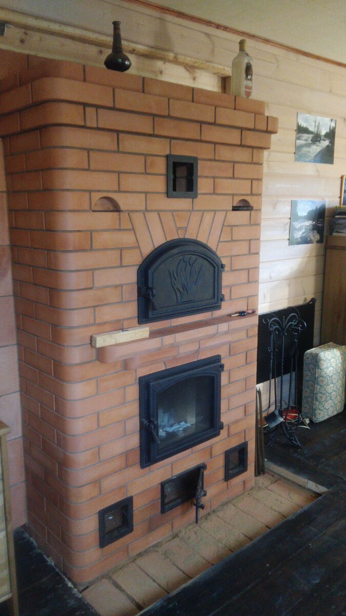 наша гордость ! печь сразу после завершения кладки