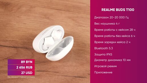 Realme buds t300 обзор