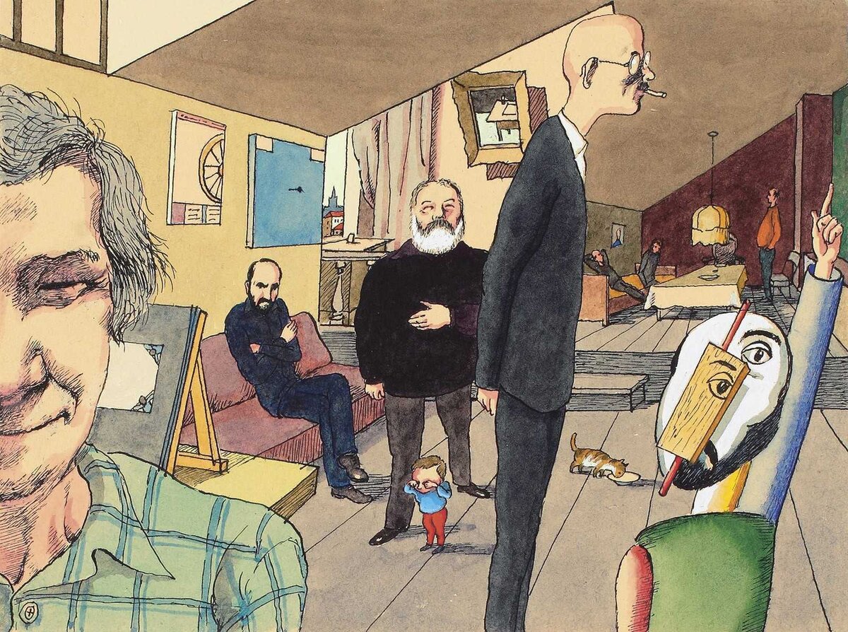 «Мастерская Кабакова». Из альбома «Действующие лица», 1996.