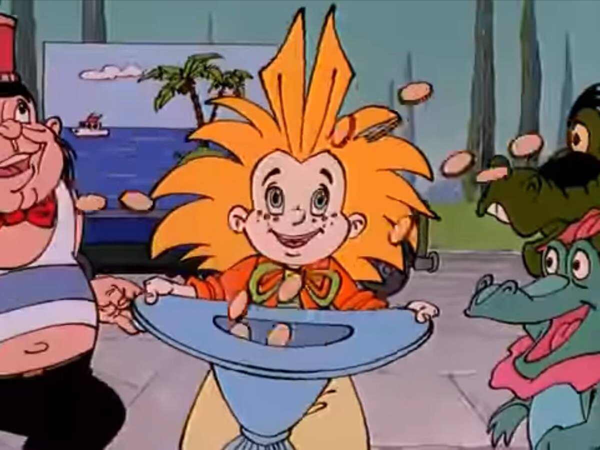 Кадр из мультфильма "Незнайка на Луне" 1997-1999 года.