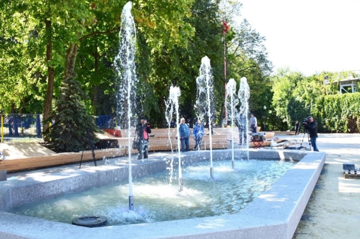    Фонтан в парке Белинского появился благодаря нацпроекту «Жилье и городская среда».