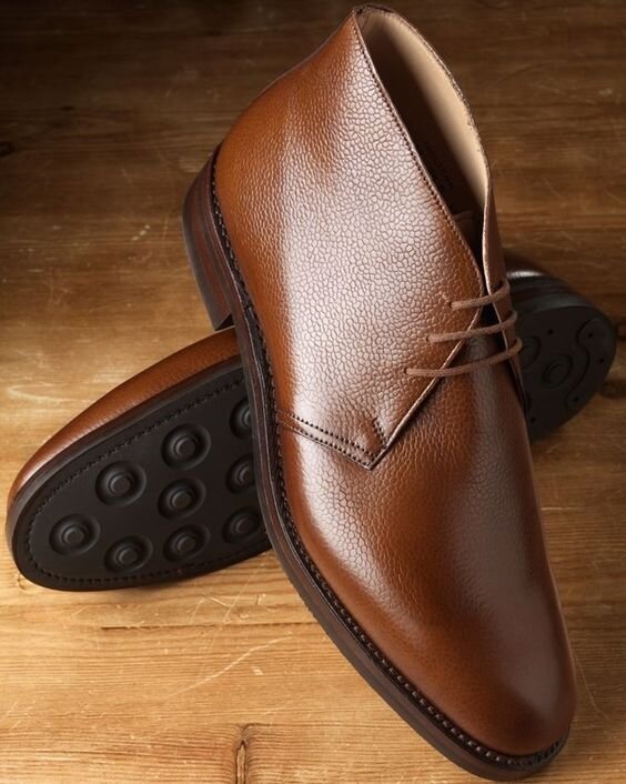 Ботинки чукка из зернистой кожи