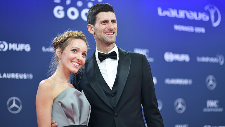    Новак и Елена Джокович. Global Look Press