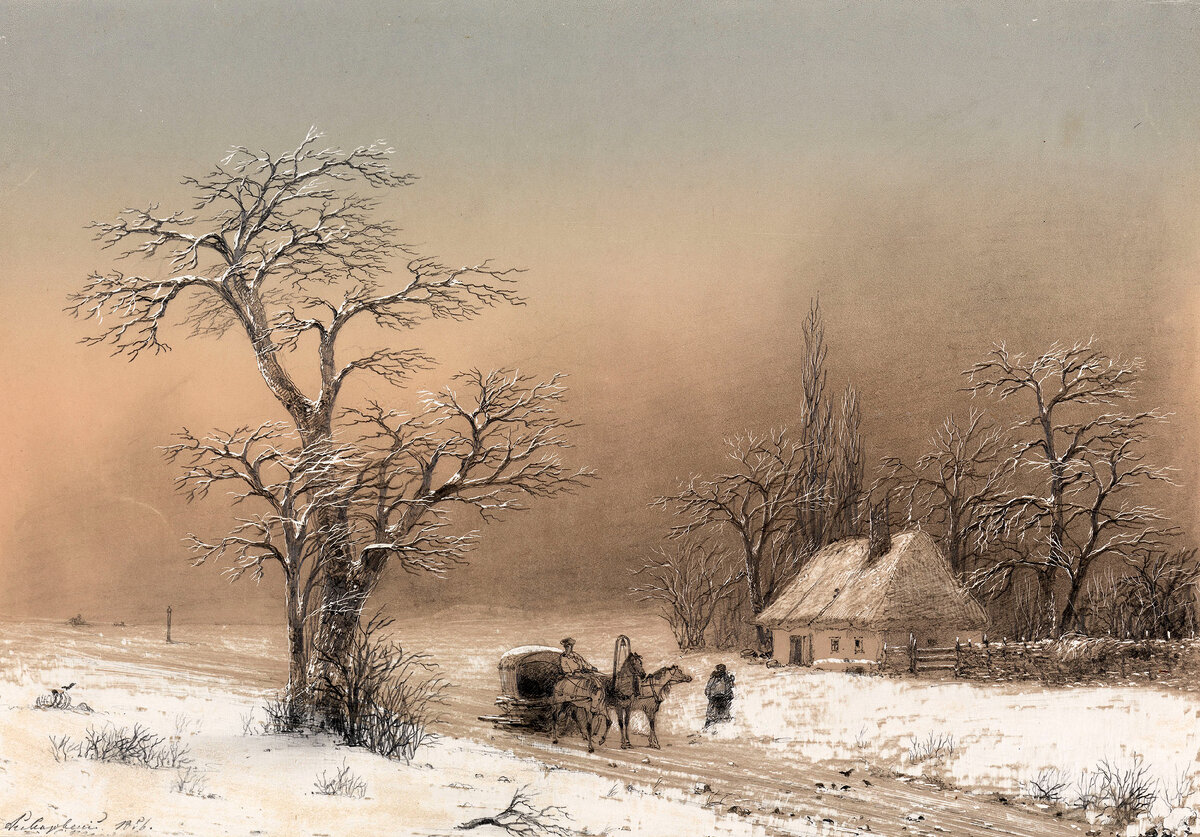 Иван Айвазовский. Зимний пейзаж. 1856. Изображение из открытых источников.