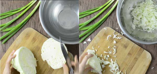 Шинкуем белокочанную капусту тонкой соломкой  Фото: cooktoria.com