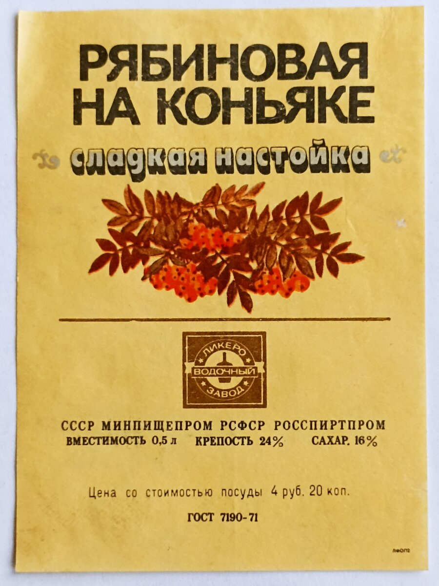 сладкая настойка