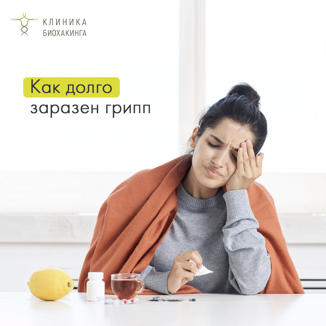 Как долго заразен грипп и как преодолеть болезнь? | Клиника Биохакинга ...