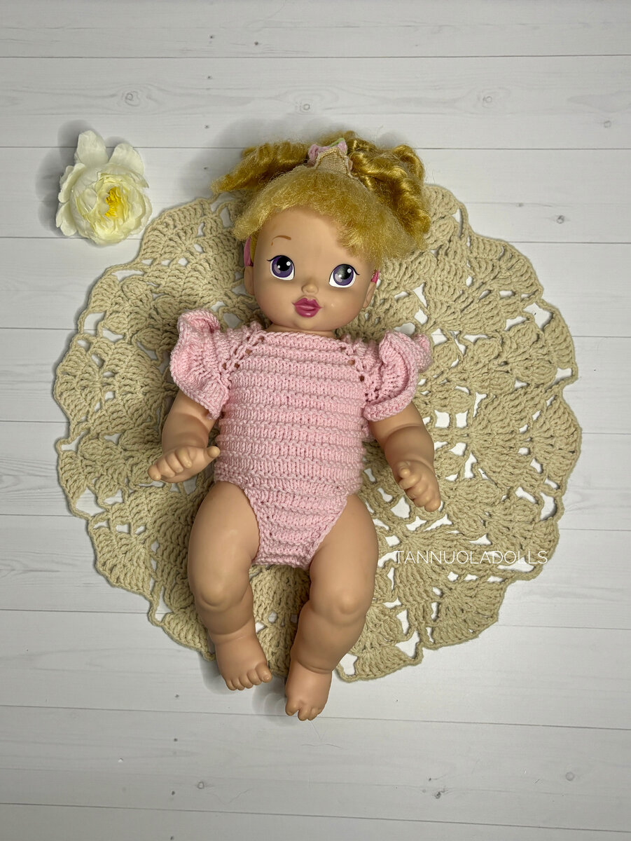 Боди спицами для куклы
