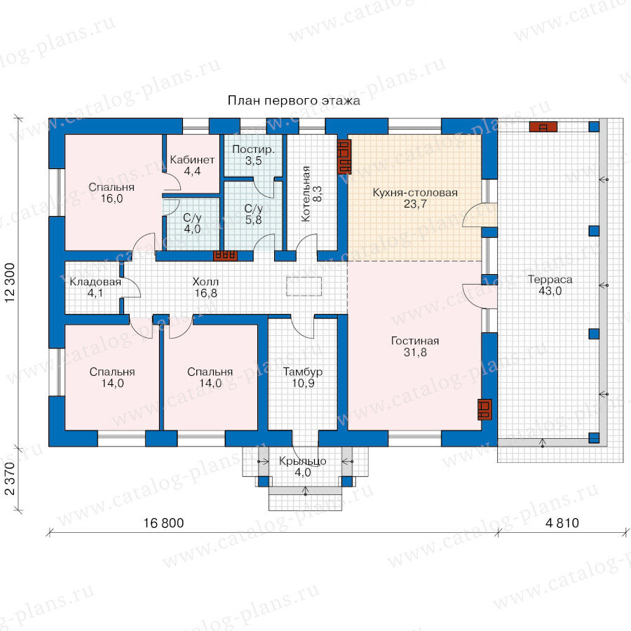 Общая площадь: 157 м² Террасы, балконы: 47 м² Габариты: 16.8x12.3 м Высота конька: 5.-2