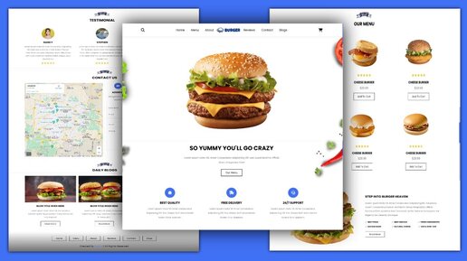 🔥 Полный адаптивный сайт Burger King на HTML, CSS и JavaScript. | Complete Responsive Burger Website in HTML CSS JavaScript