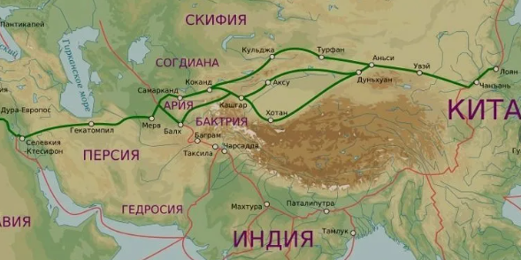 Бактрия и Гедросия на карте. Источник: Яндекс-картинки.