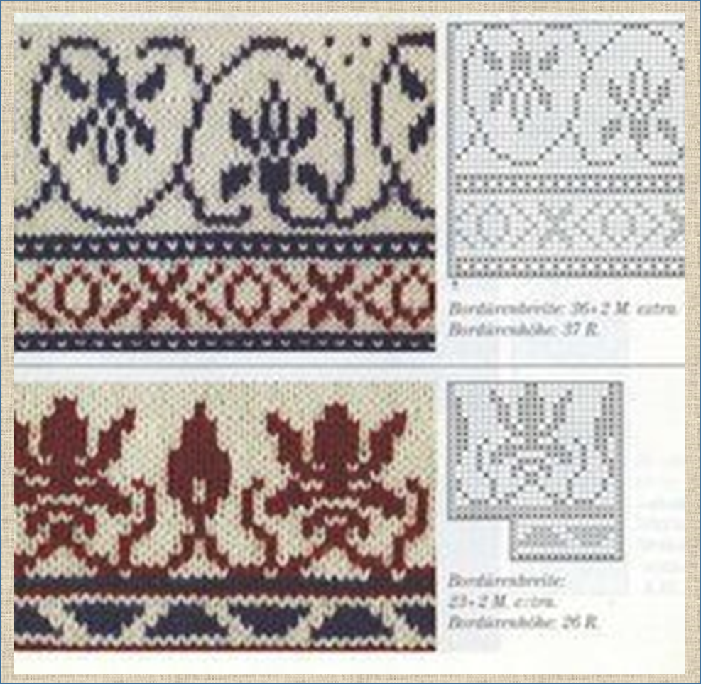 Шапка жаккардом схемы