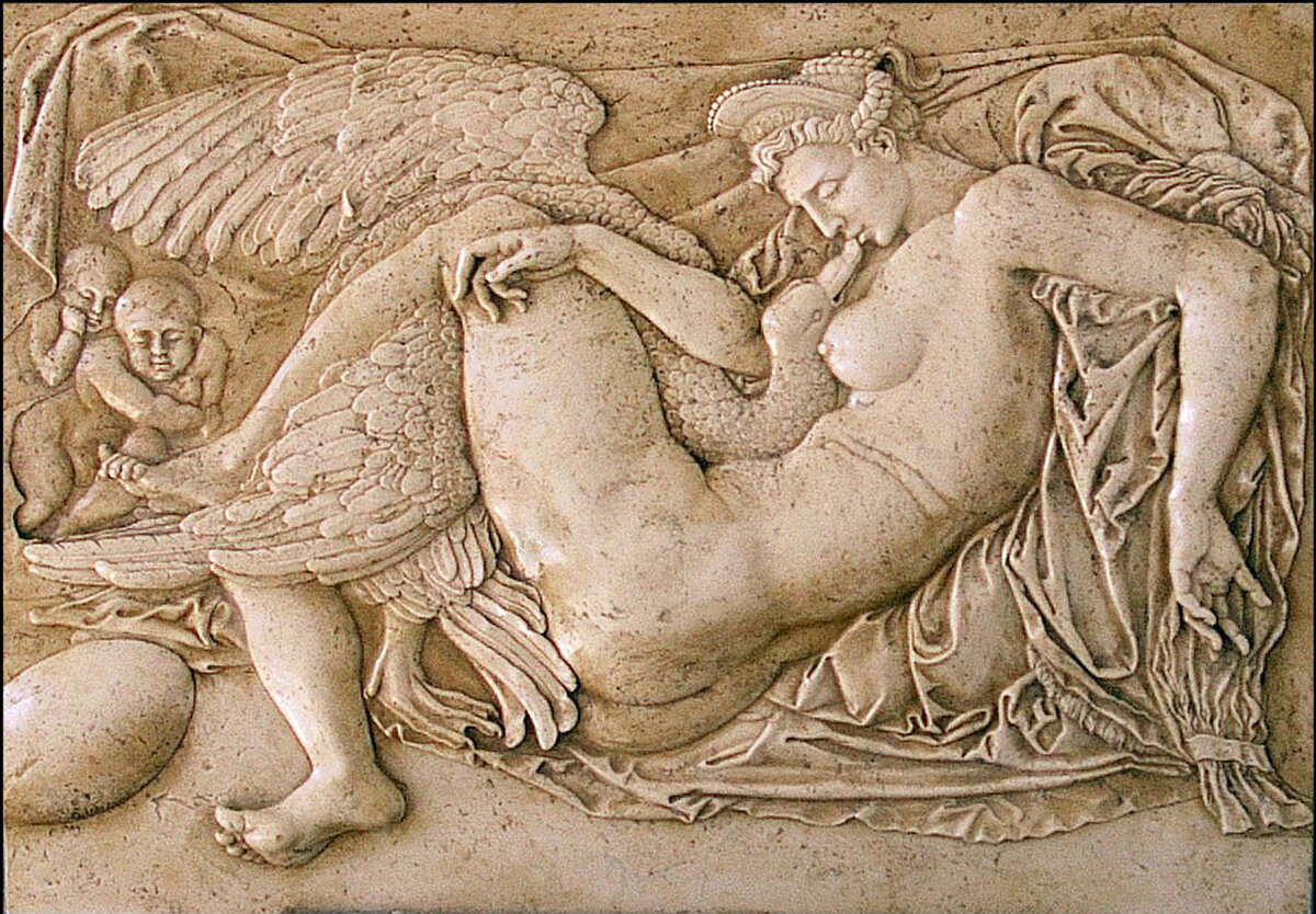 Леда с Зевсом-Лебедем. И братья Диоскуры. 