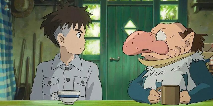    Кадр из аниме "Мальчик и птица".© Studio Ghibli