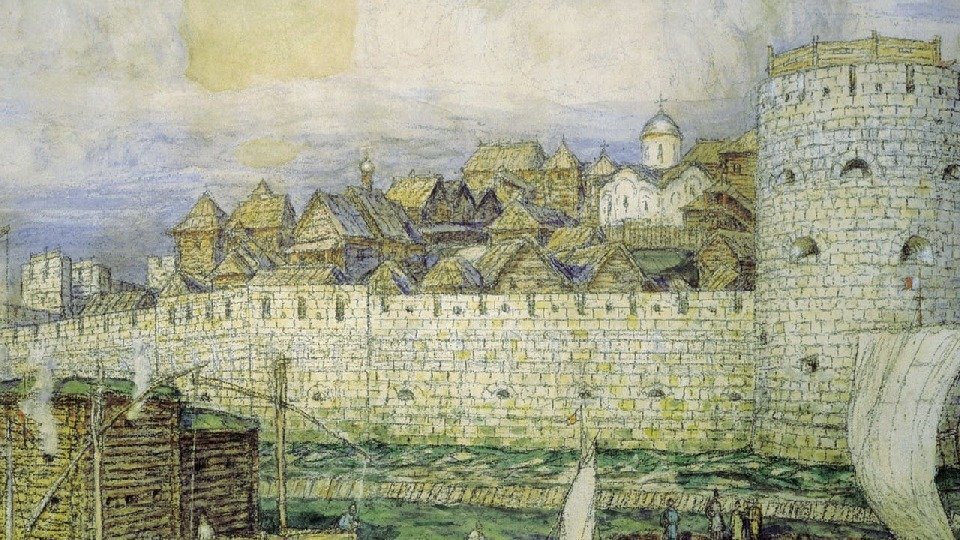 В 1681 году в столице. Московский Кремль при Дмитрии Донском. Белокаменный Кремль при Дмитрии Донском. Московский Кремль при Дмитрии Донском Васнецов. Белокаменный Кремль Васнецов.