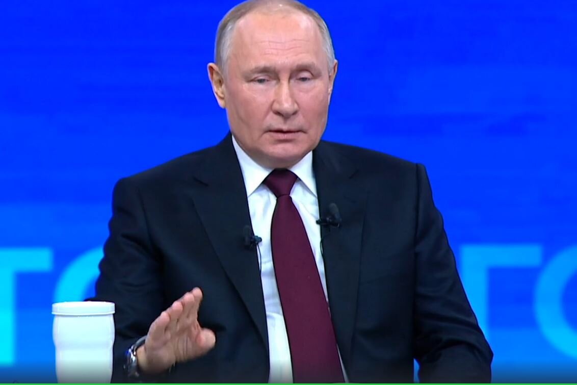 Путин про рост цен на яйца «Обещаю, что в ближайшее время ситуация будет исправлена» (кадр видео «Прямой линии»)
