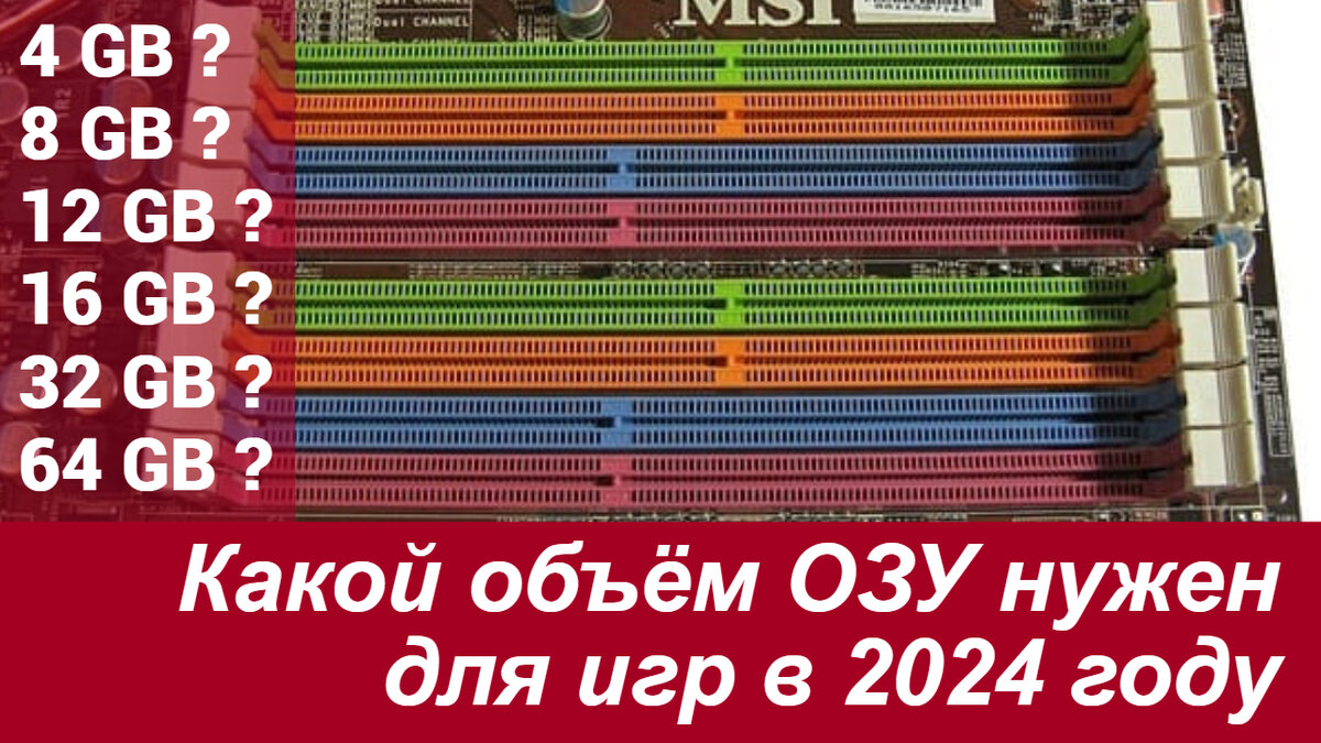 Сколько оперативной памяти ОЗУ нужно в 2024 году для Игр ? | Кладовая  Безделушек | Дзен