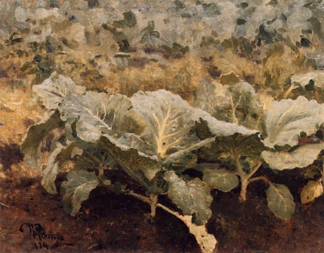 Илья Репин "Капуста". 1884 год, Холст, масло. 53 x 64 см, Государственная Третьяковская галерея, Москва.