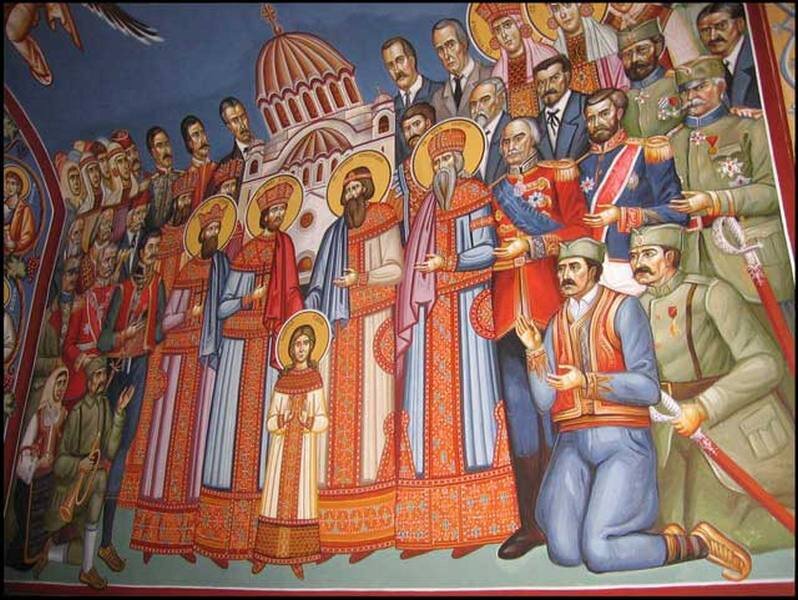 Небесная Сербия. Фреска из церкви св. Короля Иоанна Владимира в Белграде