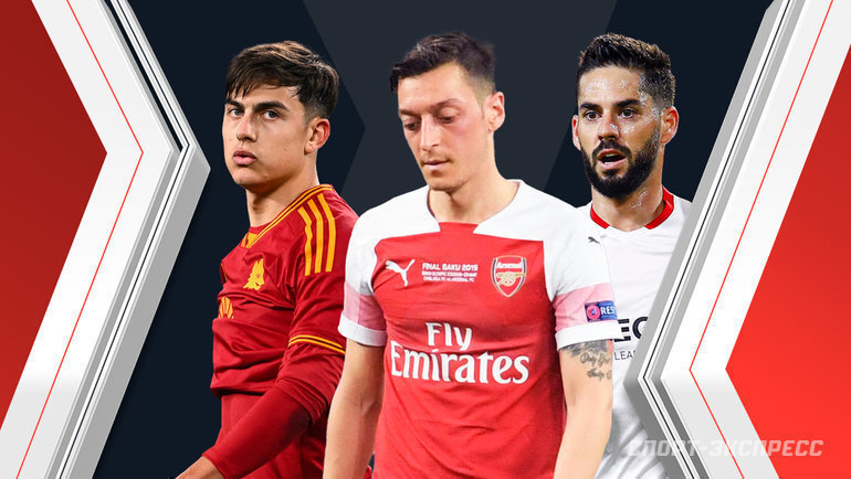    Пауло Дибала, Месут Озил и Иско.