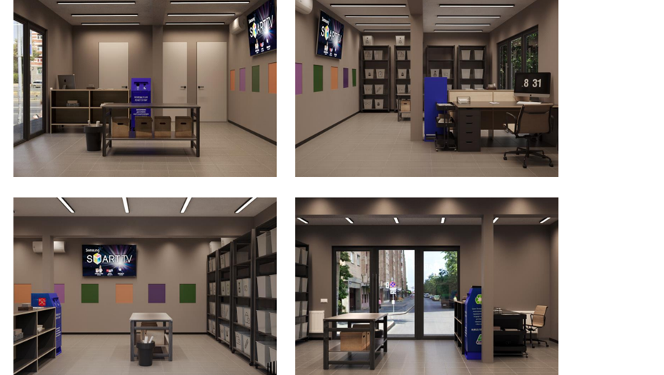    Примерный эскиз внутреннего оформления экопункта