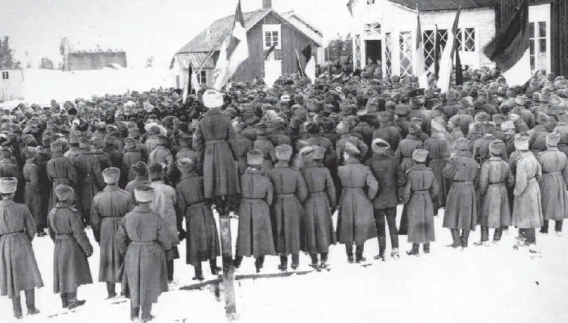 Солдатский митинг на Аландских островах, март 1917 года.