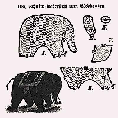 выкройка слоника.