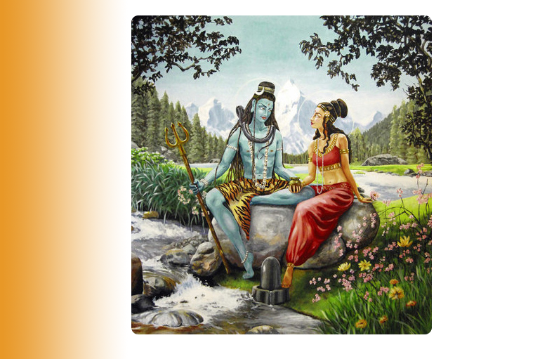 Шива рассказывает Парвати тайны Йоги. Изображение: Sheffield Yoga School