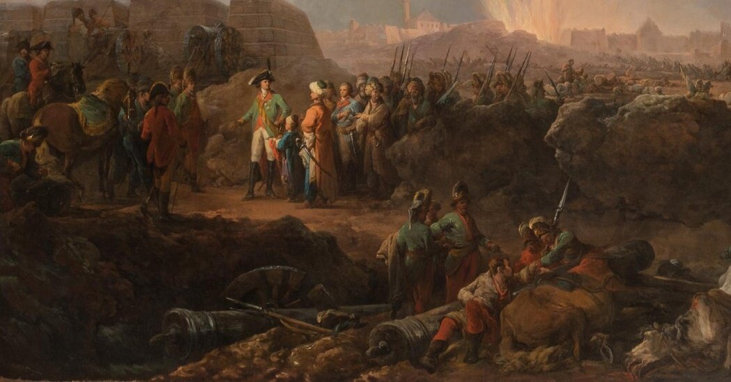 Франческо Казанова "Взятие Очакова, 1788 год" (В центре фельдмаршал Григорий Потемкин, 1790)