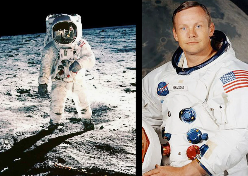 Первый человек в космосе на луне