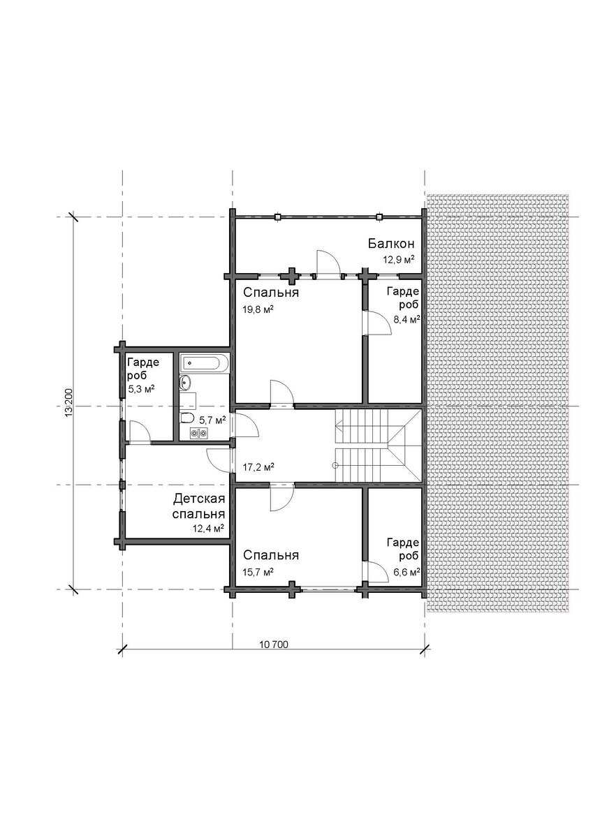 Строительство дома под ключ по проекту Владимир-260 | Деревянные дома ...