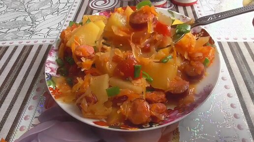 Как же это вкусно! Просто складываю все в сковороду и готовлю! Рецепт быстрого ужина