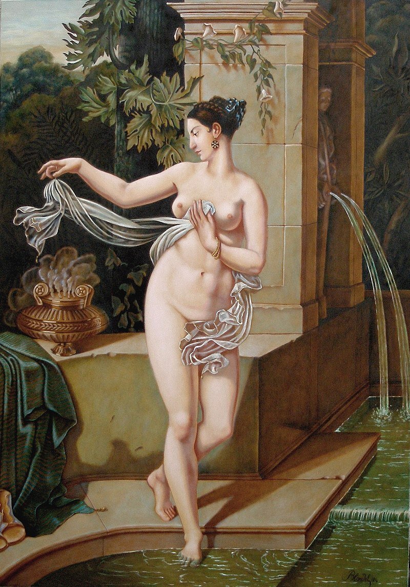 «Черкешенка в купальне», Мерри-Жозеф Блондель, 1814.
